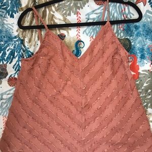 New Free People Copper Fringe Tank